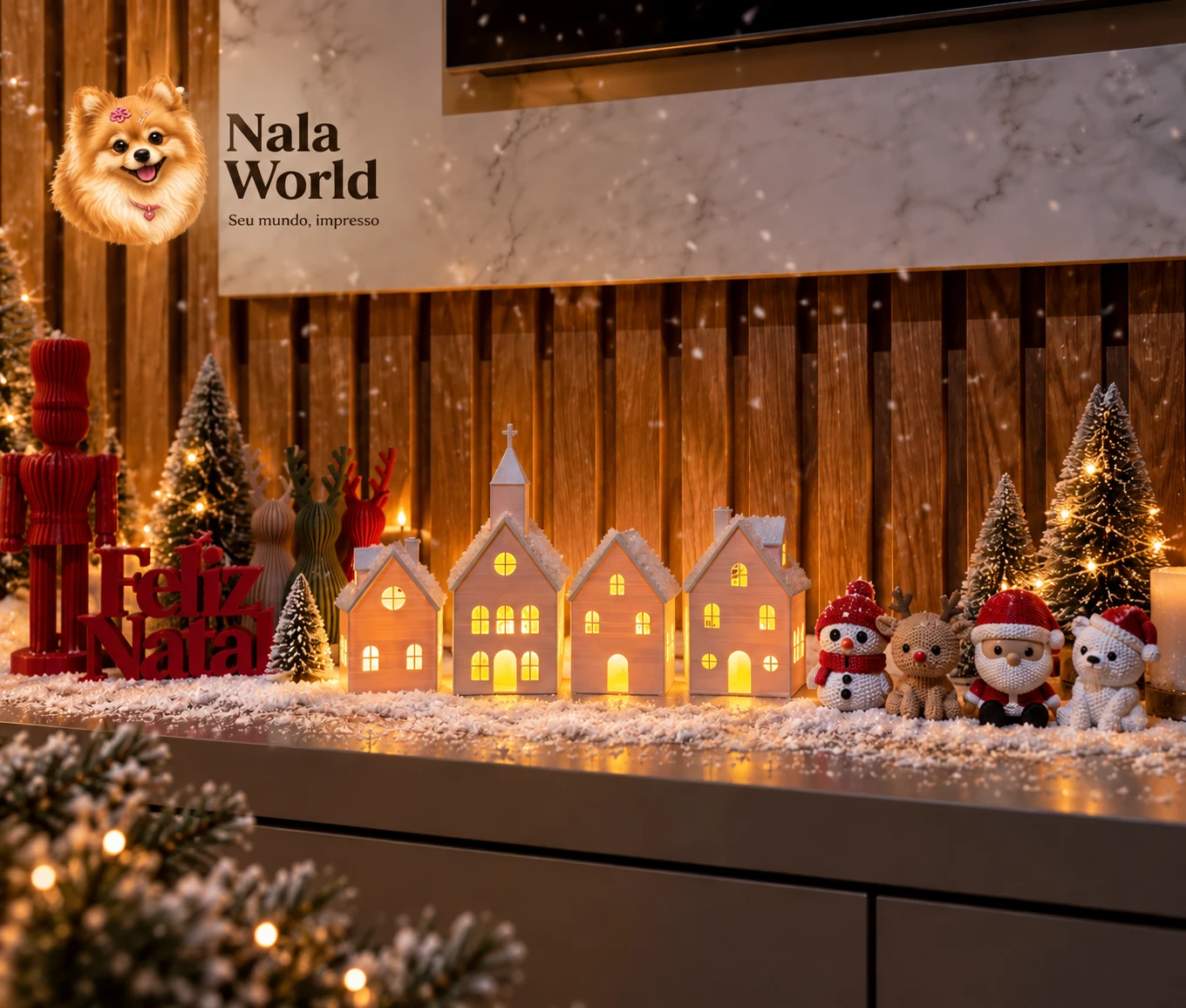 Casinha de Natal para Vela (Unitário)
